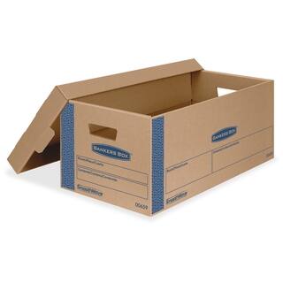 Bankers Box Smoothmove Prime Lift-off Lid Small Moving Boxes - Kraft (8/Carton)