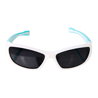 Crummy Bunny Flexible Kids Sports White and Turquoise sunglasses