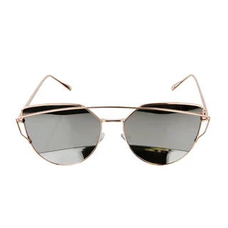 Crummy Bunny Kids UV400 Aviator Style Sunglasses with Rose Gold Metal Frames