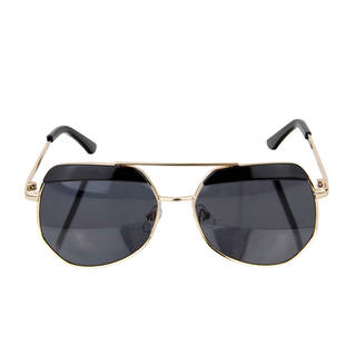 Crummy Bunny Kids UV400 Aviator Style Sunglasses with Gold Frame and Black lens