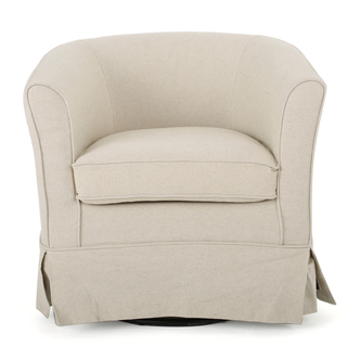 Cecilia Fabric Swivel Club Chair by Christopher Knight Home