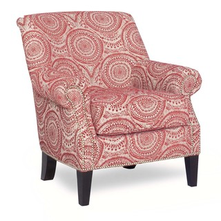 Payton Red Medallion Print Accent Chair