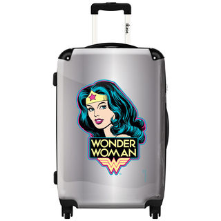 iKase 'Silver Wonder Woman' 24-inch Fashion Hardside Spinner Suitcase
