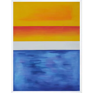 Mark Rothko 'Yellow, Red, Blue' Hand Painted Framed Canvas Art