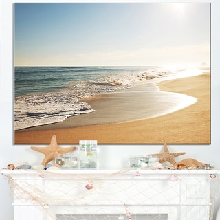 Wide Seashore with Crystal Waters - Modern Beach Canvas Art Print