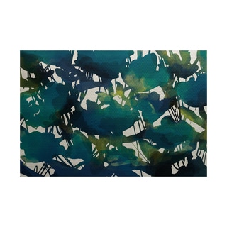 Abstract Floral Floral Print Indoor/ Outdoor Rug (4' x 6')