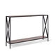 Black Powder-coated Metal Cross Style Console Table - Thumbnail 4