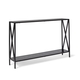 Black Powder-coated Metal Cross Style Console Table - Thumbnail 3