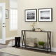 Black Powder-coated Metal Cross Style Console Table - Thumbnail 2