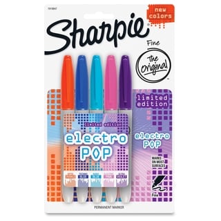 Sharpie Electro Pop Permanent Markers - Assorted (5/Pack)