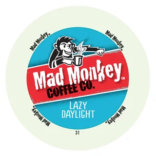 Mad Monkey Coffee Lazy Daylight, RealCup Portion Pack For Keurig Brewers