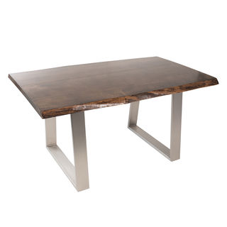 Live Edge Dining Table 60-Inch Jacobean Stain (Canada)