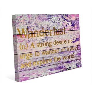 Wanderlust Definition - Gold' Canvas Wall Graphic