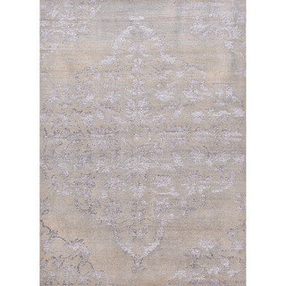 Hand-knotted Transitional Tone On Tone Gray/ Black Rug (5' x 8') (As Is Item)