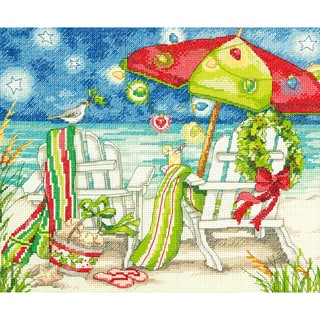 Christmas Beach Chairs Counted Cross Stitch Kit