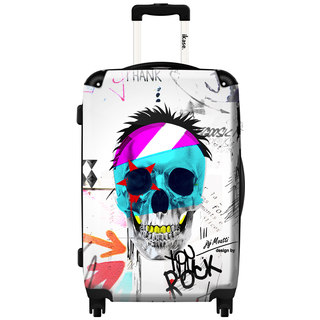 iKase 'Skull Graffiti' 20-inch Fashion Hardside Carry-on Spinner Suitcase