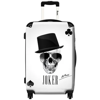 iKase 'Skull Joker' 20-inch Fashion Hardside Carry-on Spinner Suitcase