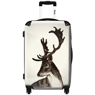 iKase 'Cerf Black' 20-inch Fashion Hardside Carry-on Spinner Suitcase