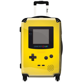 iKase 'Game Boy Yellow' 20-inch Fashion Hardside Carry-on Spinner Suitcase