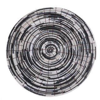 Set of 6 Handcrafted Glass Bead 'Bali Monochrome' Placemats (Indonesia)