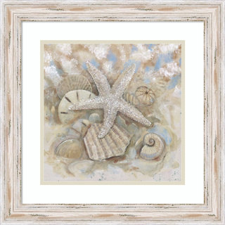 Framed Art Print 'Beach Prize IV: Starfish' by Arnie Fisk 19 x 19-inch