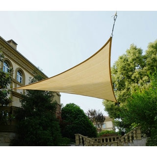 Cool Area Triangle 9 Feet, 10-inches Sun Shade Sail with Stainless Steel Hardware Kit