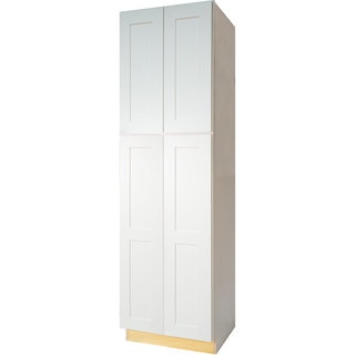 Everyday Cabinets 24-inch White Shaker Pantry Utility Kitchen Cabinet