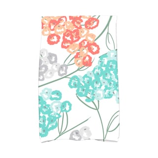 16 x 25-inch, Hydrangeas, Floral Print Kitchen Towel
