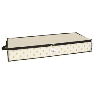 The Macbeth Collection White/Gold Non-woven Under-the-bed Storage Bag