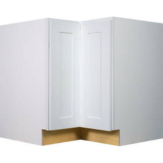 Everyday Cabinets 36-inch White Shaker Lazy Susan Base Kitchen Cabinet