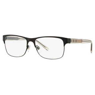 Burberry BE1289 1007 Matte Black Square Full rim Eyeglasses with 55mm Lens