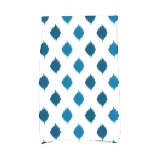 16 x 25-inch, Ikat Dot Stripes, Geometric Print Hand Towel