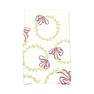 16 x 25-inch, Simple Wreath, Geometric Print Hand Towel