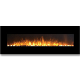 Gibson Living Savannah 72" Home Decor Pebble Linear Wall Mounted Electric Fireplace