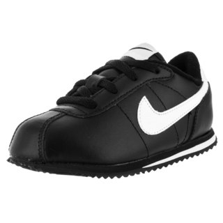 Nike Toddler's Cortez '07 Black and White Leather Casual Shoes