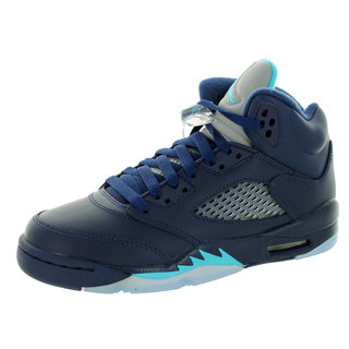 Nike Jordan Kid's Air Jordan 5 Retro Bg Midnight Navy/White Basketball Shoe