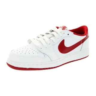 Nike Kid's Air Jordan 1 Retro Low Og Bg White/Varsity Red/White Basketball Shoe