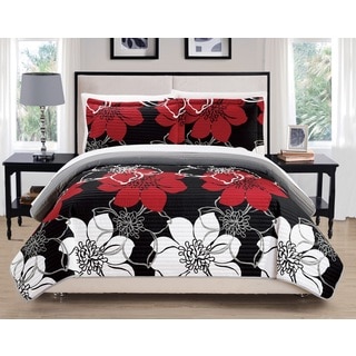 Chic Home Chase Black 3-Piece Quilt Set