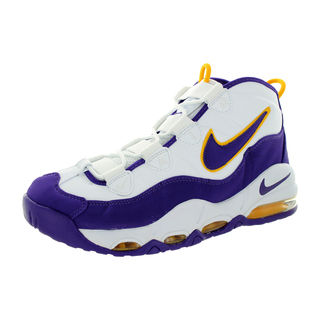 Nike Men's Air Max Uptempo White/Court Purple/White/White Basketball Shoe
