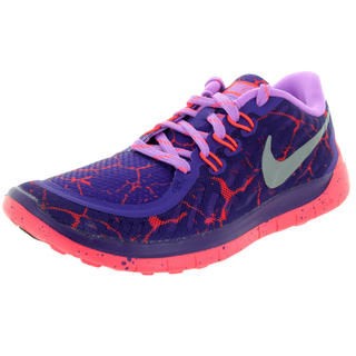 Nike Kids Free 5.0 Lava (Gs) Purple/Metallic Silver/H Running Shoe