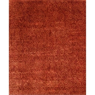 Exquisite Rugs Metropolitan Rust/ Gold New Zealand Wool Rug (8'6-inch x 10'6-inch )