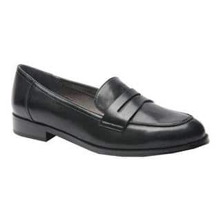 Women's Ros Hommerson Delta Penny Loafer Black Leather
