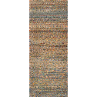 ecarpetgallery Hand-Knotted Persian Gabbeh Blue, Yellow Wool Rug (3'0 x 7'10)