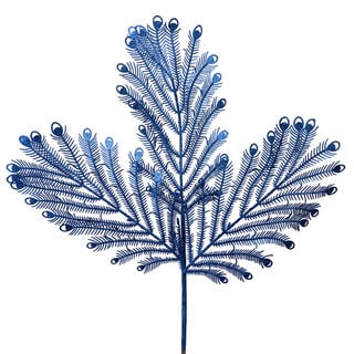 Vickerman 22-inch Blue Glitter Peacock Tail Sprays (Pack of 12)