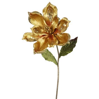 22-inch Gold Magnolia with 9-inch Flower (Pack of 3)