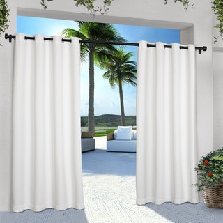 Exclusive Home Indoor/ Outdoor Solid Cabana Grommet Top Curtain Panel Pair