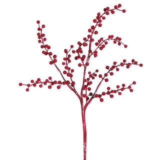 Vickerman Red Plastic 17-inch Outdoor Berry Spray (Pack of 6)