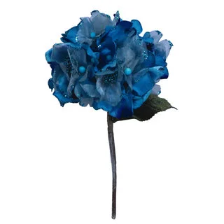 Vickerman Aqua Velvet 29-inch Hydrangea With 7-inch Flower