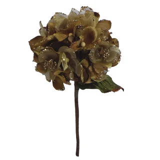 Vickerman 29-inch Gold Velvet Hydrangea with 7-inch Flower
