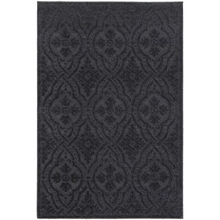 Jacquard Luxe Navy/ Blue Rug (5' 3 x 7' 6)